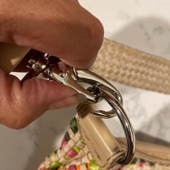 The Sak hobo style woven ribbon handbag Y2K shoulder colorful summer artsy - Picture 8 of 12